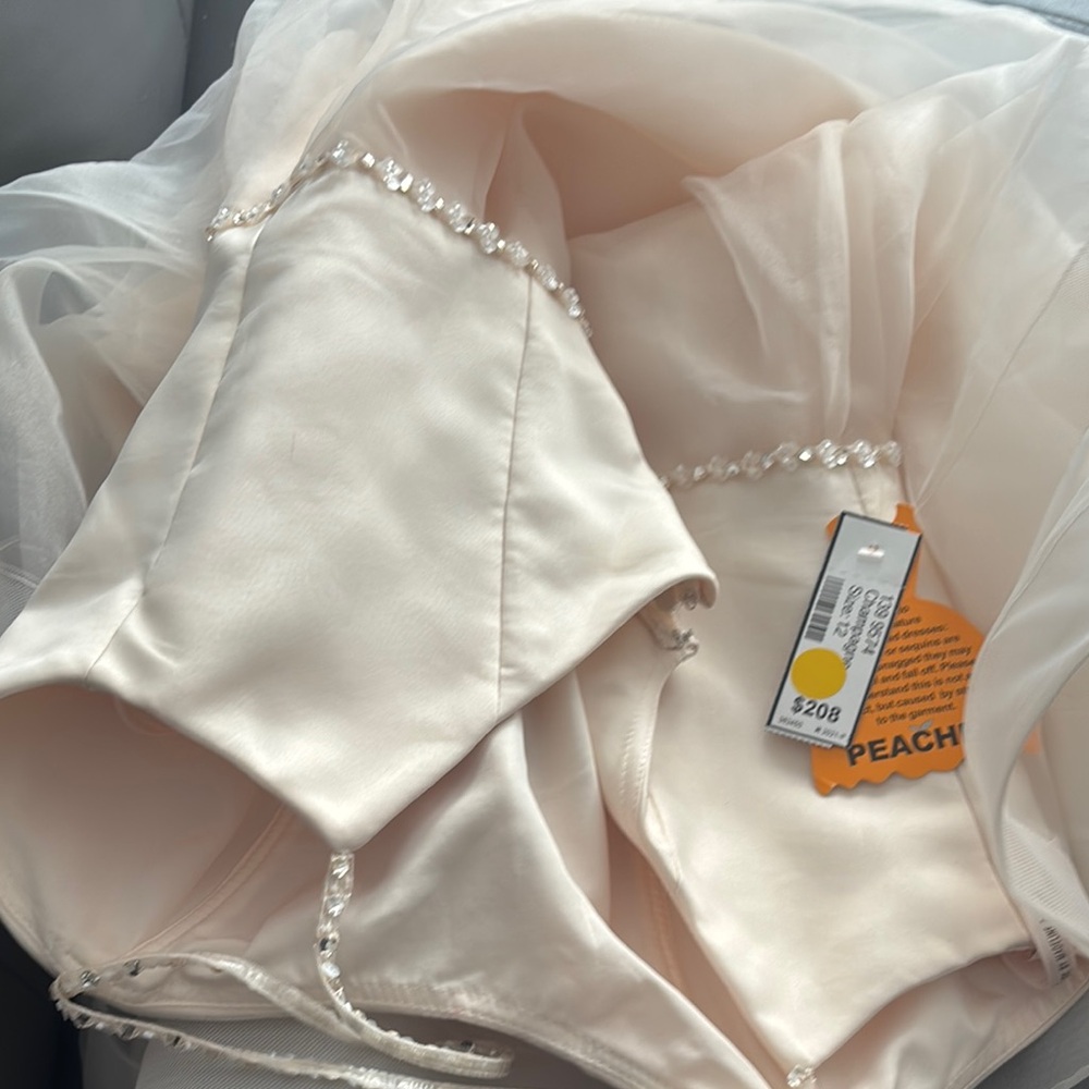 Mori Lee Cream Backless Dress